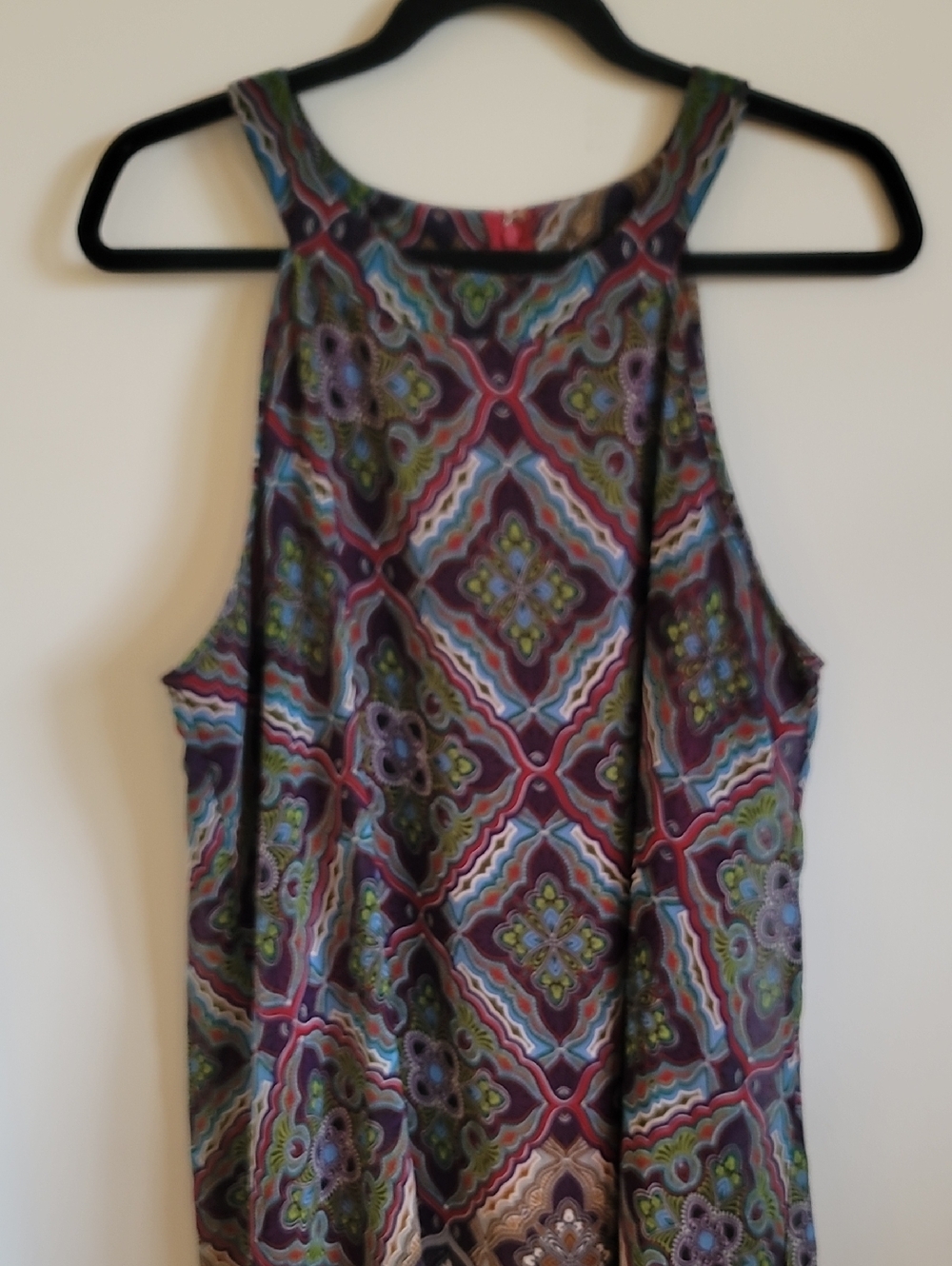 Speechless Multicolor Mosaic Racerback Tank